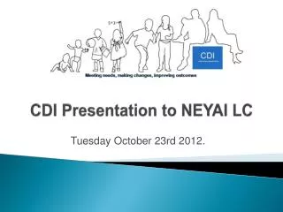 CDI Presentation to NEYAI LC
