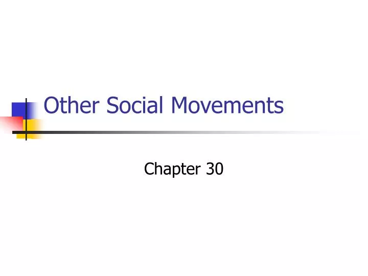 other social movements
