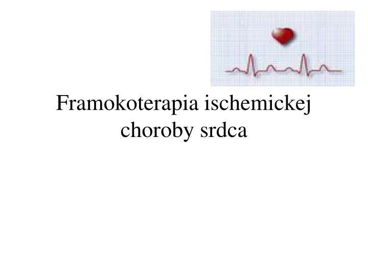 framokoterapia ischemickej choroby srdca