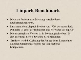 linpack benchmark