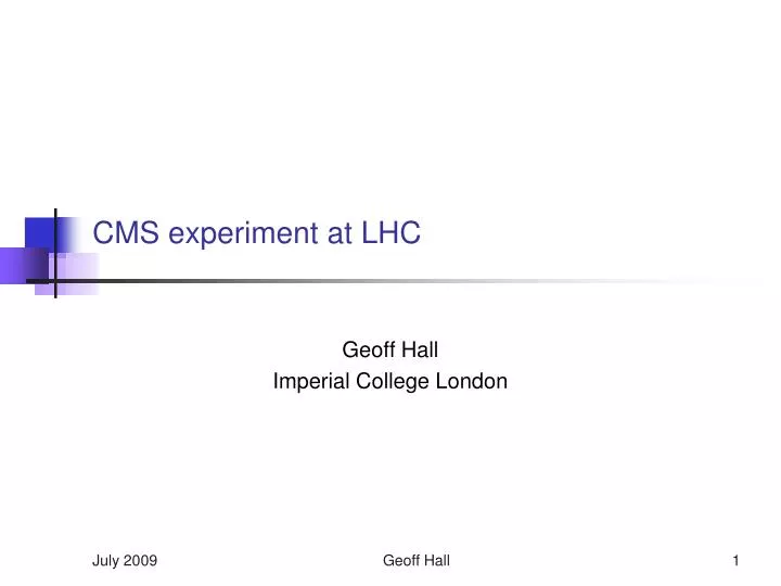 cms experiment at lhc
