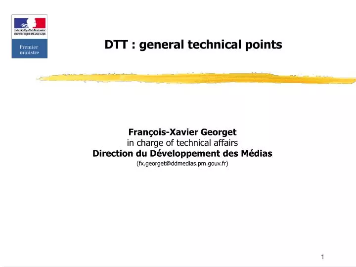 dtt general technical points