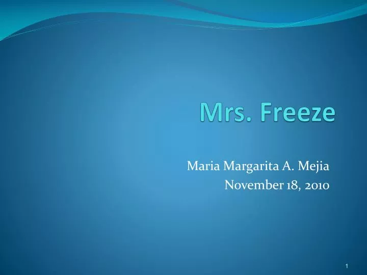mrs freeze