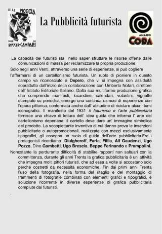 la pubblicit futurista