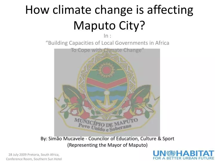 how climate change is affecting maputo city
