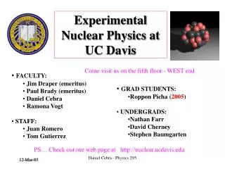 Experimental Nuclear Physics at UC Davis