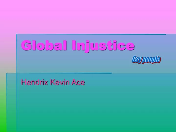 global injustice