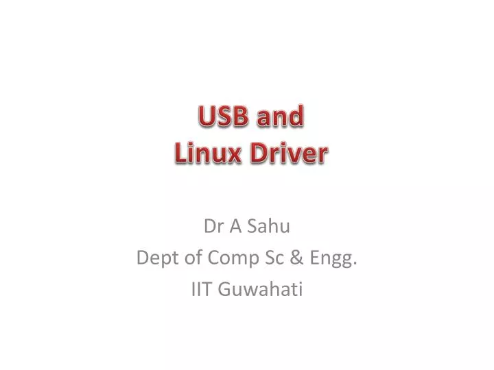 usb and linux driver