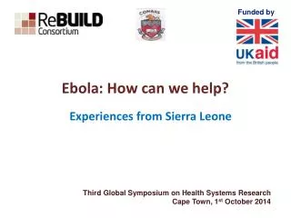 Ebola: How can we help?