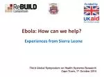 Ebola: How can we help? - slide 1