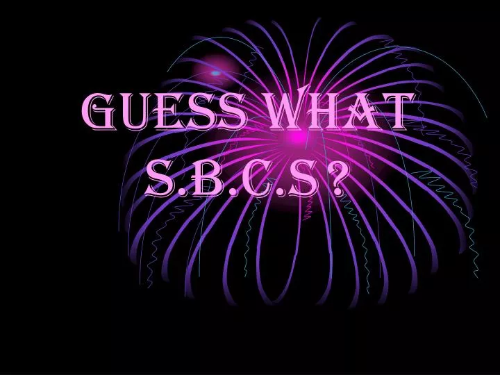 guess what s b c s