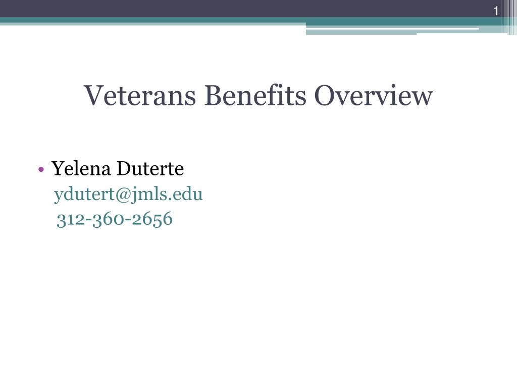 PPT - Veterans Benefits Overview PowerPoint Presentation, free download ...