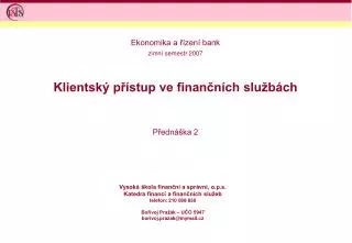 klientsk p stup ve finan n ch slu b ch