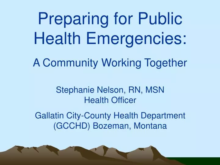 preparing for public health emergencies