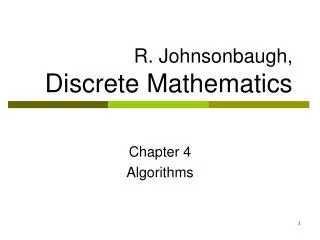 R. Johnsonbaugh, Discrete Mathematics