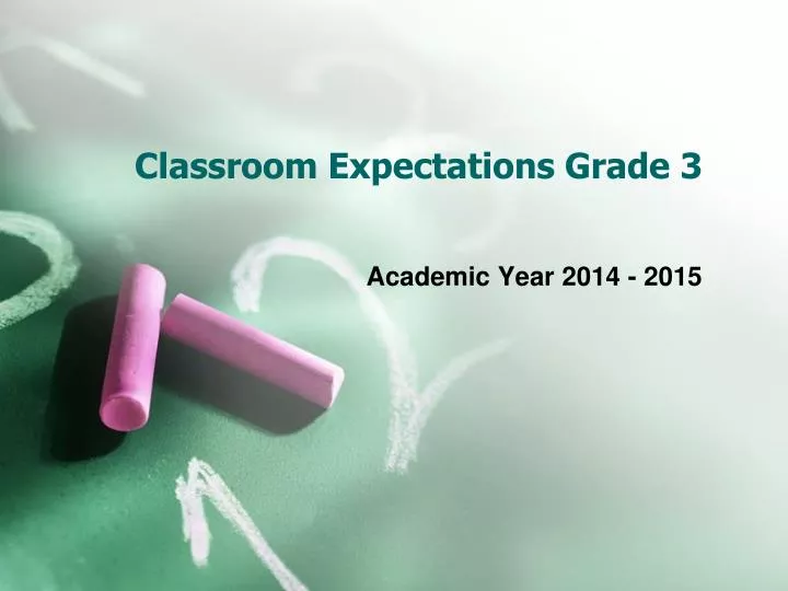 classroom expectations grade 3