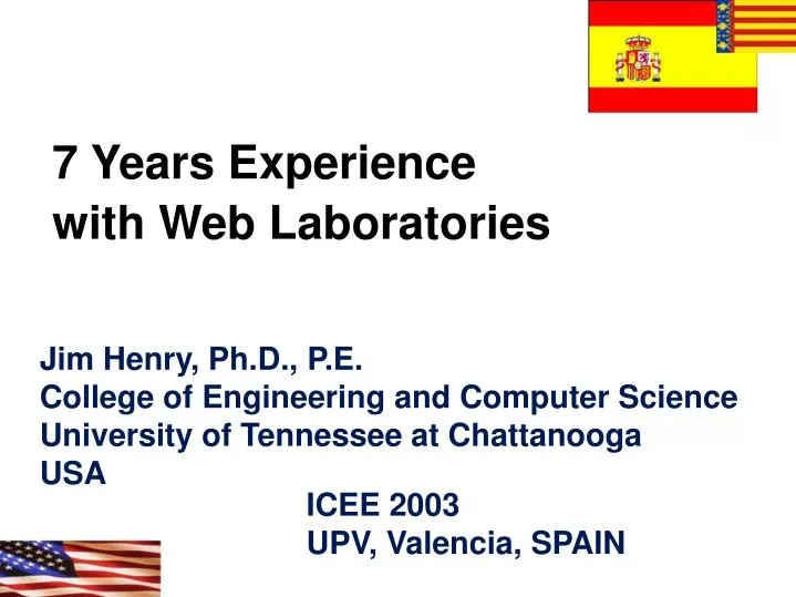 7 years experience with web laboratories