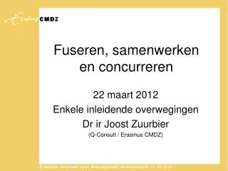 fuseren samenwerken en concurreren