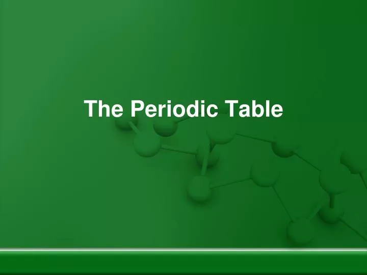 the periodic table