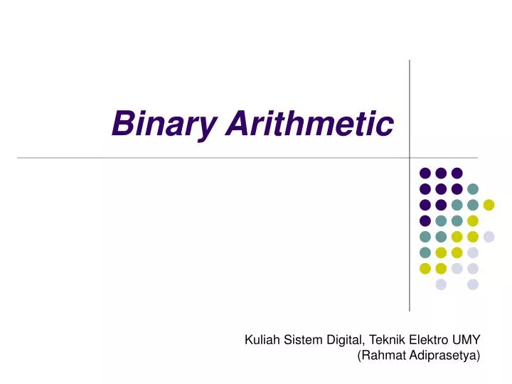 binary arithmetic