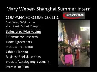 Mary Weber- Shanghai Summer Intern