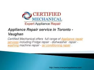 Appliance Repair service in Toronto - Vaughan