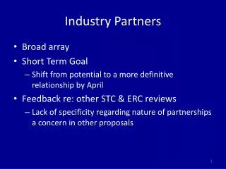 industry partners