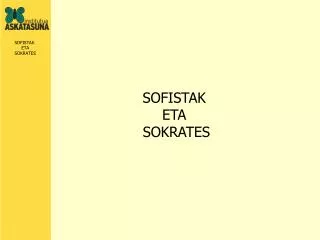 SOFISTAK ETA SOKRATES