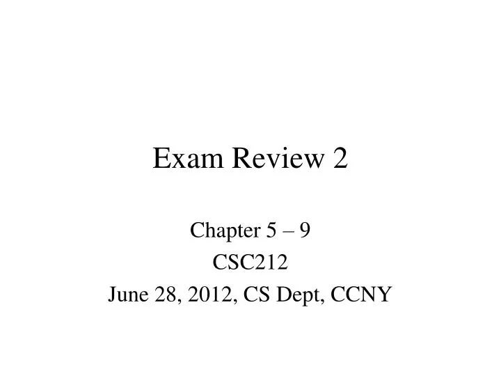 exam review 2