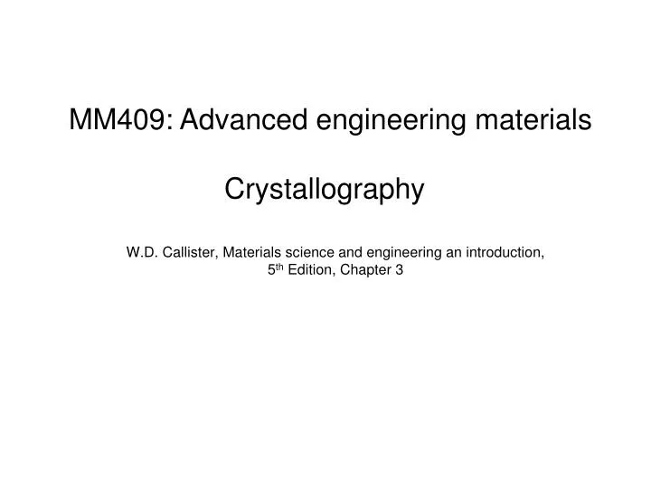 w d callister materials science and engineering an introduction 5 th edition chapter 3