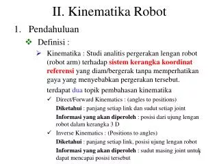 ii kinematika robot