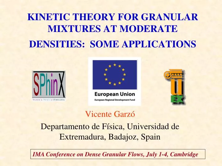kinetic theory for granular mixtures at moderate densities some applications