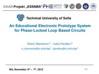 An Educational Electronic Prototype System for Phase-Locked Loop Based Circuits