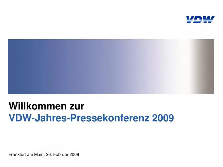 willkommen zur vdw jahres pressekonferenz 2009