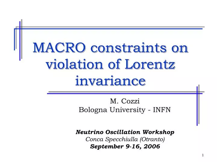 macro constraints on violation of lorentz invariance
