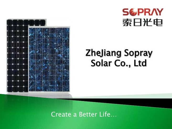 zhejiang sopray solar co ltd
