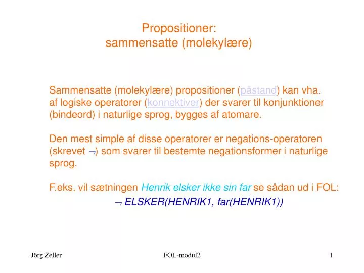 propositioner sammensatte molekyl re