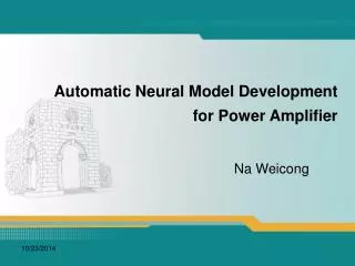 Automatic Neural Model Development for Power Amplifier