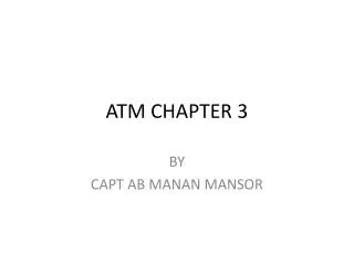 ATM CHAPTER 3