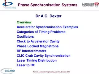 Phase Synchronisation Systems