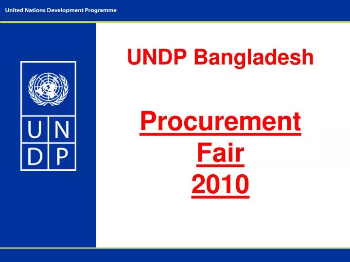 undp bangladesh procurement fair 2010