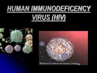 HUMAN IMMUNODEFICENCY VIRUS (HIV)