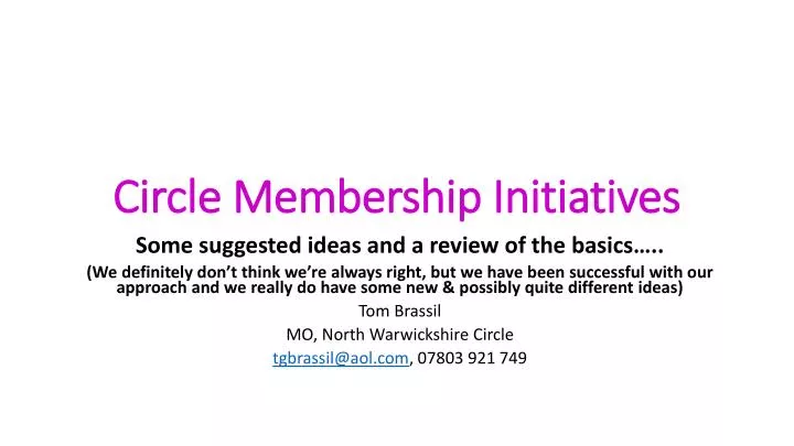 circle membership initiatives