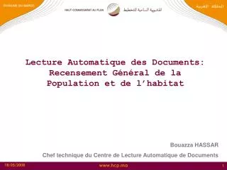 lecture automatique des documents recensement g n ral de la population et de l habitat