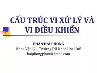 c u tr c vi x l v vi i u khi n