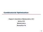 Combinatorial Optimization - slide 1