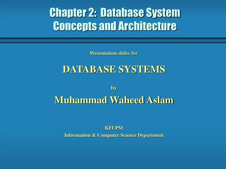 chapter 2 database system concepts and architecture