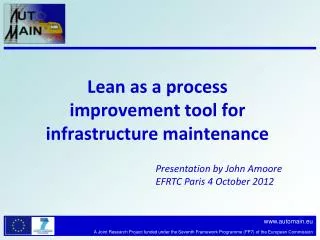Lean as a process improvement tool for infrastructure maintenance