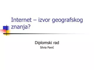 internet izvor geografskog znanja