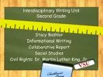 Interdisciplinary Writing Unit Second Grade - slide 1
